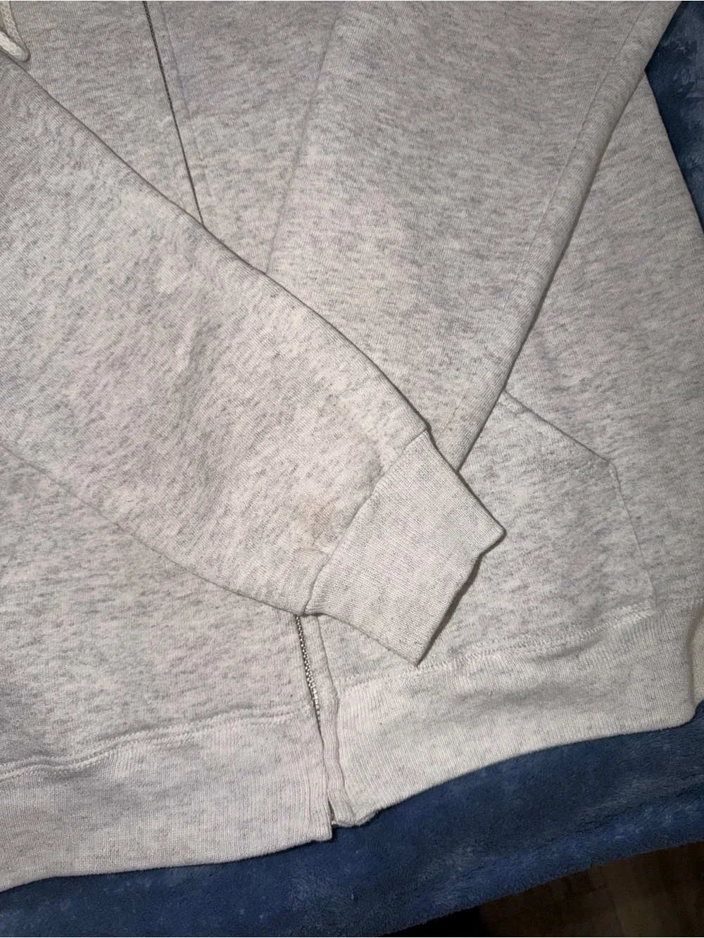Lee Heavyweight Gray Full-Zip Hooded Sweatshirt Youth XL